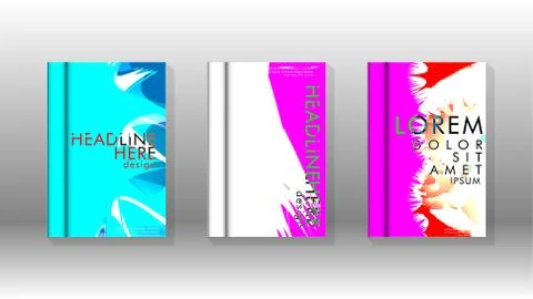 Vector design of background cover with colorful abstract spray patterns. Colo Stock Illustration