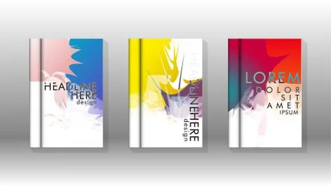 Vector design of background cover with colorful abstract spray patterns. Colo Stock Illustration