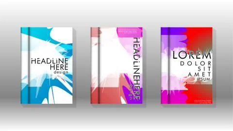 Vector design of background cover with colorful abstract spray patterns. Colo Stock Illustration