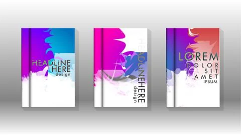 Vector design of background cover with colorful abstract spray patterns. Colo Stock Illustration