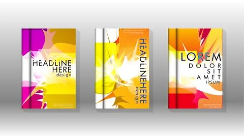 Vector design of background cover with colorful abstract spray patterns. Colo Stock Illustration