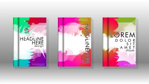Vector design of background cover with colorful abstract spray patterns. Colo Stock Illustration