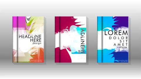 Vector design of background cover with colorful abstract spray patterns. Colo イラスト素材