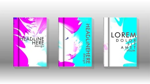 Vector design of background cover with colorful abstract spray patterns. Colo イラスト素材