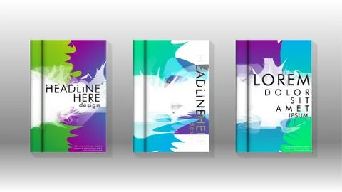 Vector design of background cover with colorful abstract spray patterns. Colo 스톡 일러스트