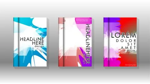 Vector design of background cover with colorful abstract spray patterns. Colo Stock Illustration