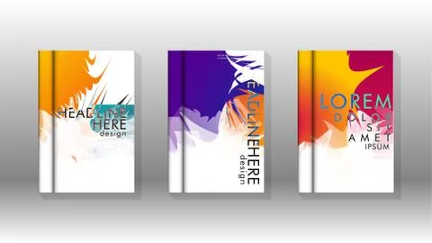Vector design of background cover with colorful abstract spray patterns. Colo Stock Illustration