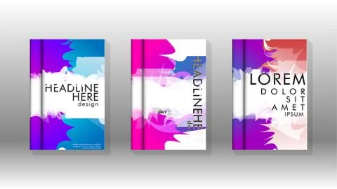 Vector design of background cover with colorful abstract spray patterns. Colo Stock Illustration