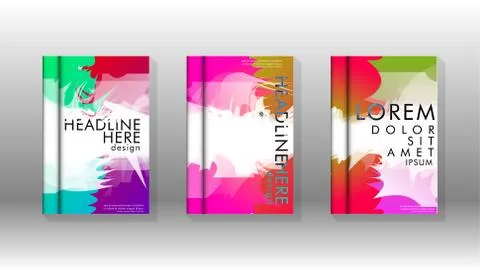 Vector design of background cover with colorful abstract spray patterns. Colo Stockillustratie