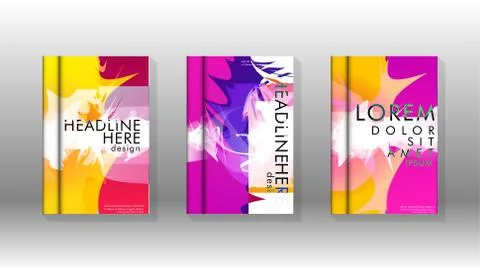 Vector design of background cover with colorful abstract spray patterns. Colo Illustrazione stock