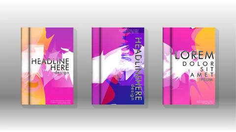 Vector design of background cover with colorful abstract spray patterns. Colo Stock Illustration