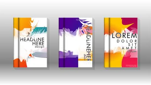 Vector design of background cover with colorful abstract spray patterns. Colo Stock Illustration