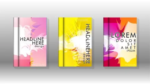 Vector design of background cover with colorful abstract spray patterns. Colo Illustrazione stock