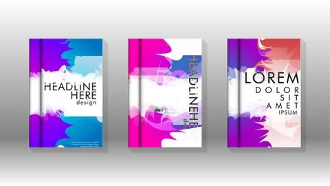 Vector design of background cover with colorful abstract spray patterns. Colo Stock Illustration