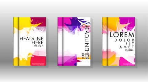 Vector design of background cover with colorful abstract spray patterns. Colo Stock Illustration