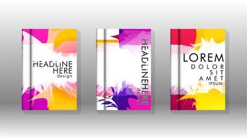 Vector design of background cover with colorful abstract spray patterns. Colo 스톡 일러스트