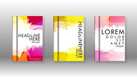 Vector design of background cover with colorful abstract spray patterns. Colo Stock Illustration