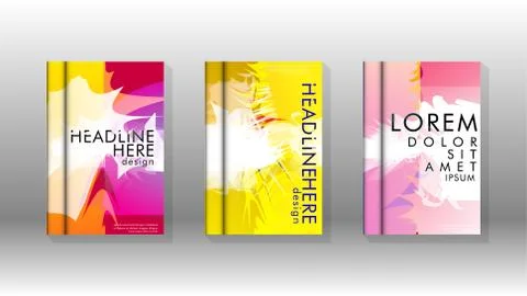 Vector design of background cover with colorful abstract spray patterns. Colo Illustrazione stock