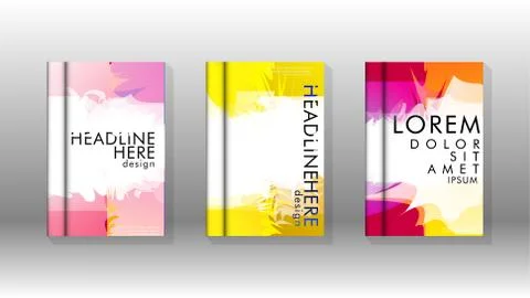 Vector design of background cover with colorful abstract spray patterns. Colo Stock Illustration