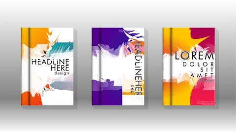 Vector design of background cover with colorful abstract spray patterns. Colo Stock Illustration