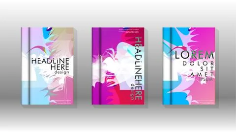 Vector design of background cover with colorful abstract spray patterns. Colo Stock Illustration