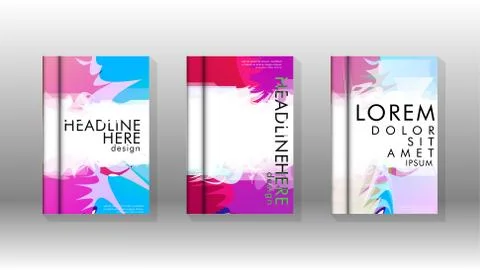 Vector design of background cover with colorful abstract spray patterns. Colo Stock Illustration