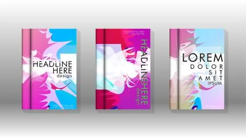 Vector design of background cover with colorful abstract spray patterns. Colo Stock Illustration