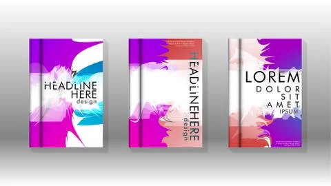 Vector design of background cover with colorful abstract spray patterns. Colo イラスト素材