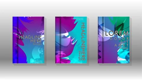 Vector design of background cover with colorful abstract spray patterns. Colo Stock Illustration