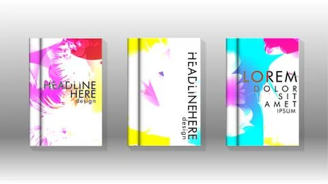 Vector design of background cover with colorful abstract spray patterns. Colo Stock Illustration