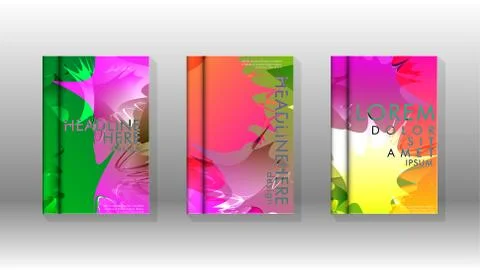 Vector design of background cover with colorful abstract spray patterns. Colo 스톡 일러스트