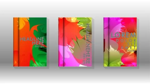 Vector design of background cover with colorful abstract spray patterns. Colo Stock Illustration