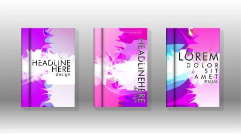Vector design of background cover with colorful abstract spray patterns. Colo イラスト素材