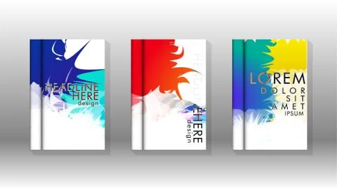 Vector design of background cover with colorful abstract spray patterns. Colo イラスト素材
