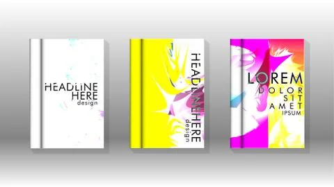 Vector design of background cover with colorful abstract spray patterns. Colo Stock Illustration