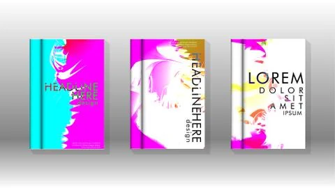 Vector design of background cover with colorful abstract spray patterns. Colo Stock Illustration