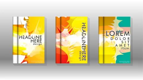 Vector design of background cover with colorful abstract spray patterns. Colo Stock Illustration