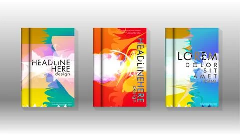 Vector design of background cover with colorful abstract spray patterns. Colo 스톡 일러스트
