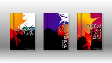 Vector design of background cover with colorful abstract spray patterns. Colo Stock Illustration