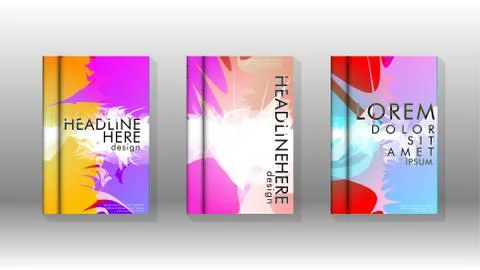 Vector design of background cover with colorful abstract spray patterns. Colo Stock Illustration