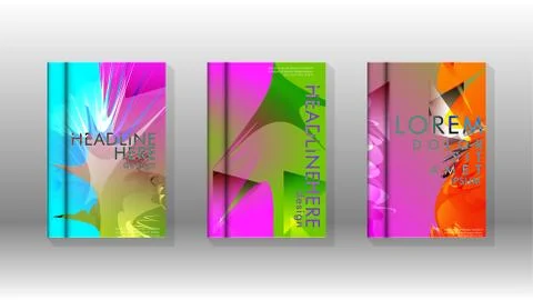 Vector design of background cover with colorful abstract spray patterns. Colo Stock Illustration