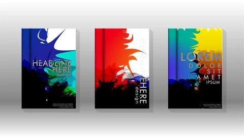 Vector design of background cover with colorful abstract spray patterns. Colo Stock Illustration