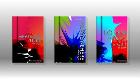 Vector design of background cover with colorful abstract spray patterns. Colo Stock Illustration