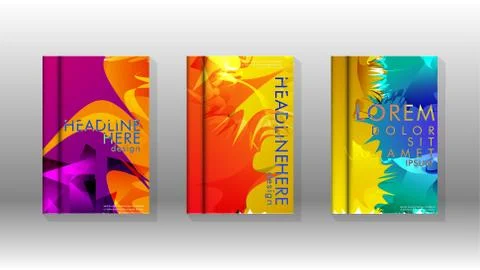 Vector design of background cover with colorful abstract spray patterns. Colo Stock Illustration