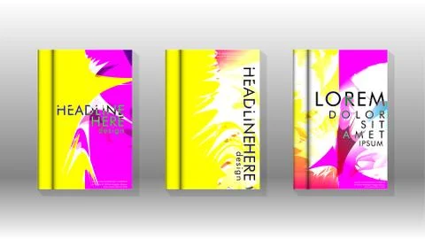 Vector design of background cover with colorful abstract spray patterns. Colo Stock Illustration