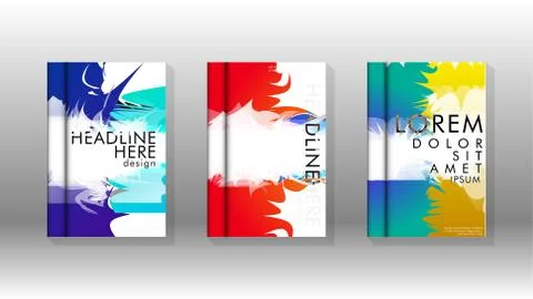 Vector design of background cover with colorful abstract spray patterns. Colo Stock Illustration