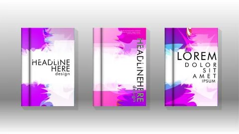 Vector design of background cover with colorful abstract spray patterns. Colo Stock Illustration