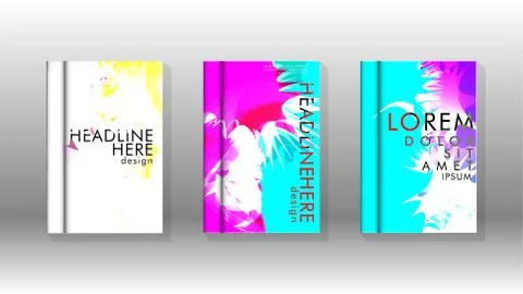 Vector design of background cover with colorful abstract spray patterns. Colo Stock Illustration
