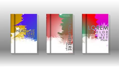 Vector design of background cover with colorful abstract spray patterns. Colo Stock Illustration