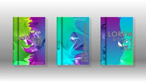 Vector design of background cover with colorful abstract spray patterns. Colo Stock Illustration